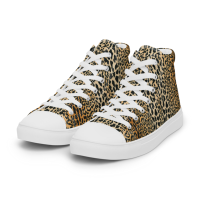 Women’s Leopard Print High Top Canvas Shoes