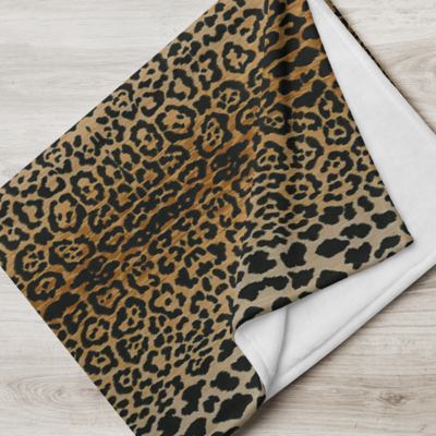Leopard  Strength, Print Throw Blanket