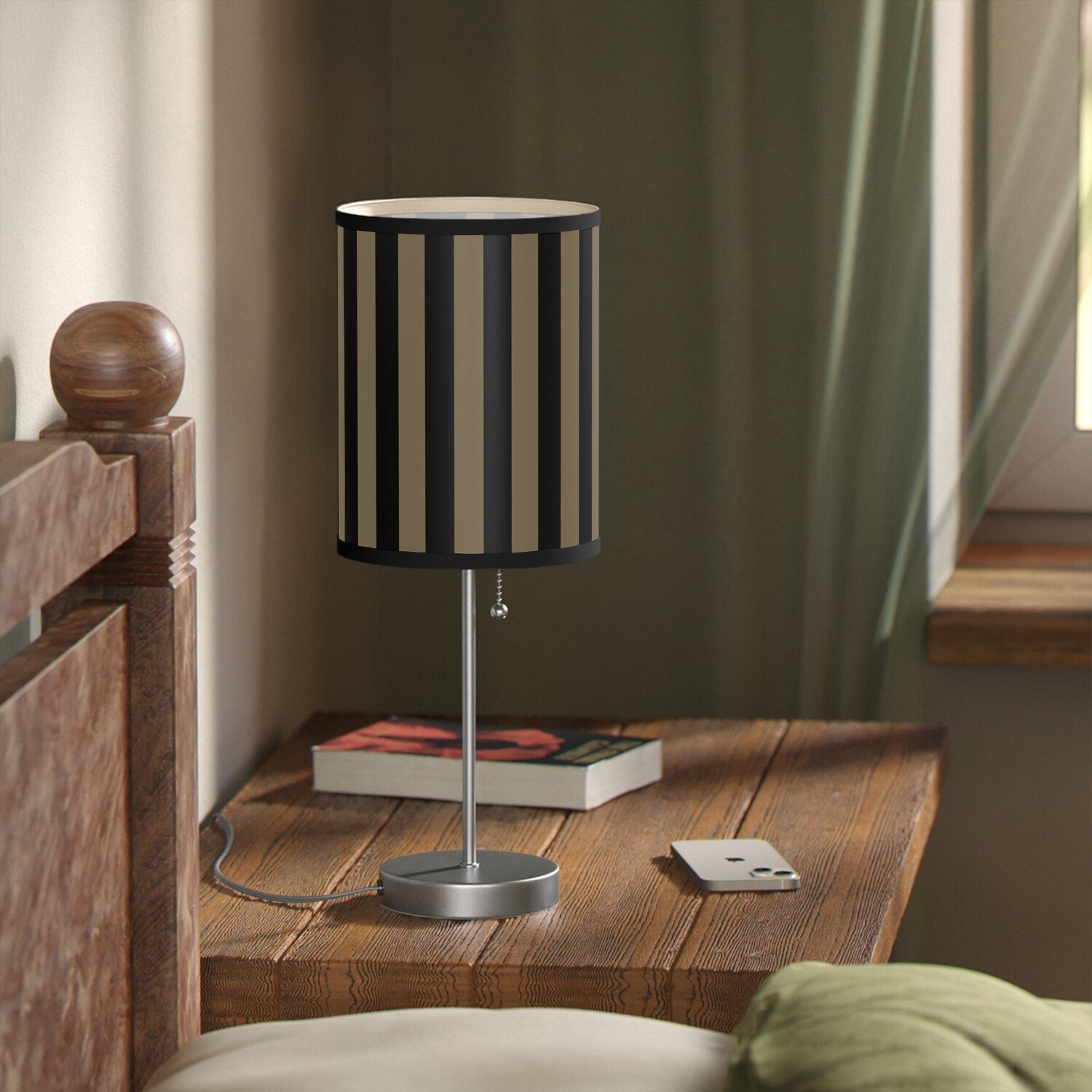 Queen Of Wands, Table Lamp (Slate/Black shade)