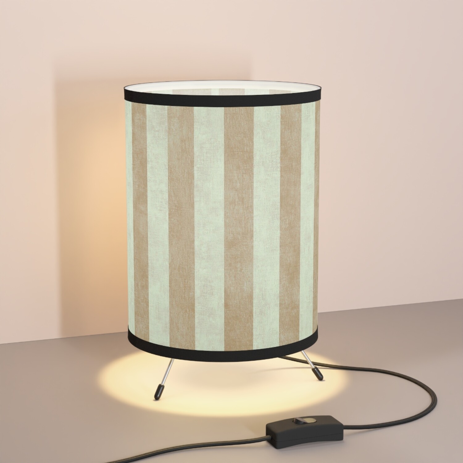 Queen Of Wands, Tripod Table Lamp (Dusty Rose/Black)