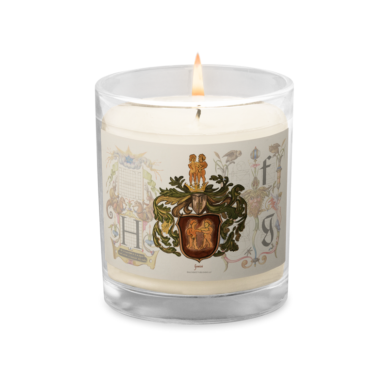 Gemini Coat Of Arms Zodiac Candle