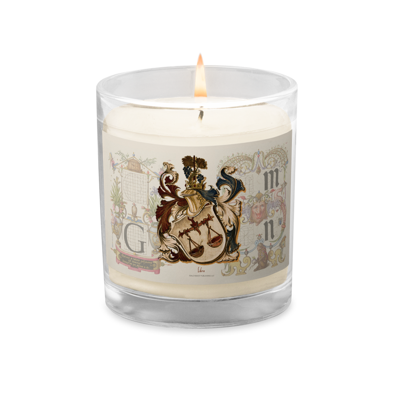 Libra Coat Of Arms Zodiac Candle