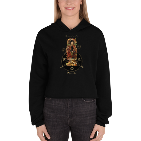 Crop Hoodie - Rinascimento Tarocchi II Grande Sacerdotessa