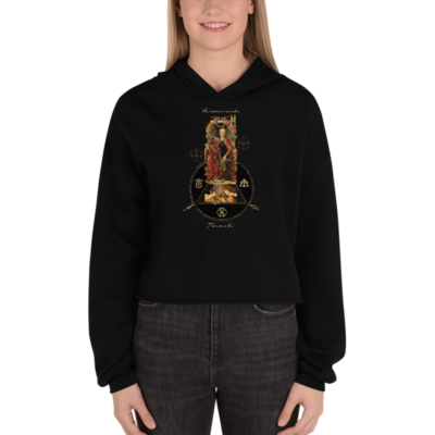 Crop Hoodie - Rinascimento Tarocchi II Grande Sacerdotessa