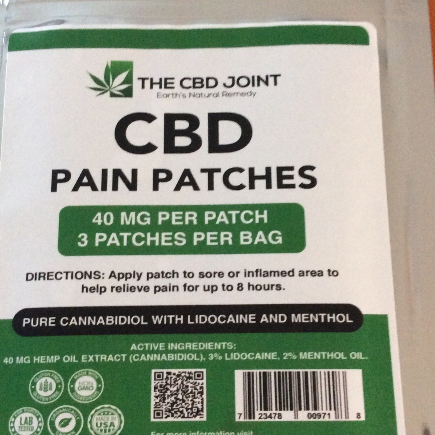 The CBD Joint  Infused Pain Patch 3PK
