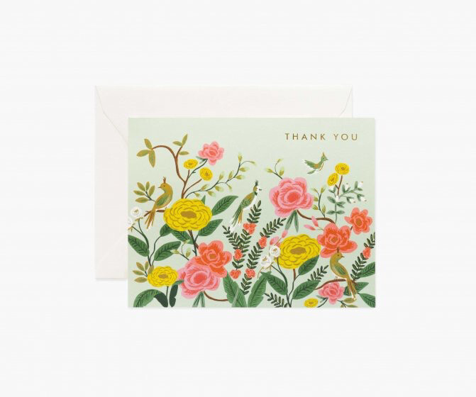 SHANGHAI GARDEN THANK YOU CARD SHANGHAI GARDEN THANK YOU CARD