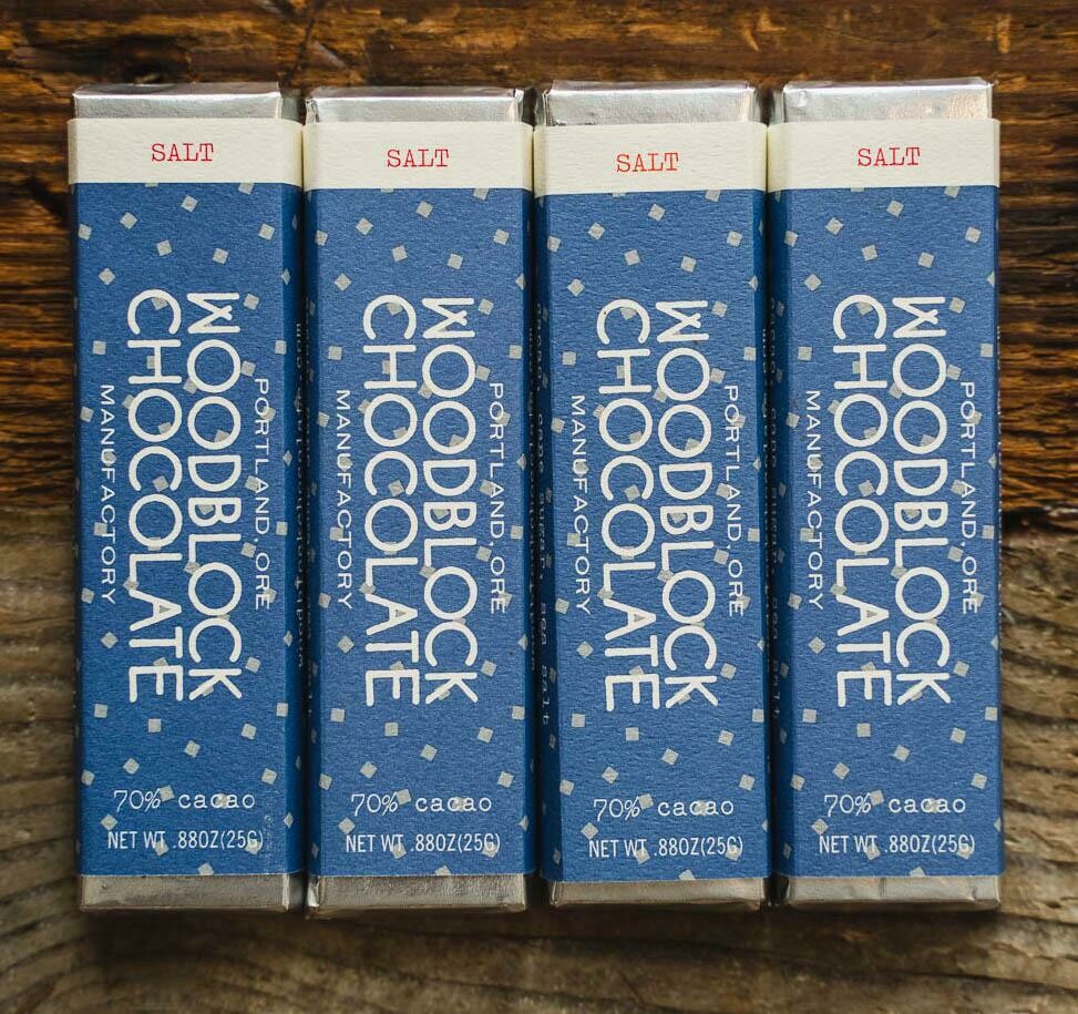 WOODBLOCK SALT CHOCOLATE BAR: TWO PACK WOODBLOCK SALT CHOCOLATE BAR: TWO PACK