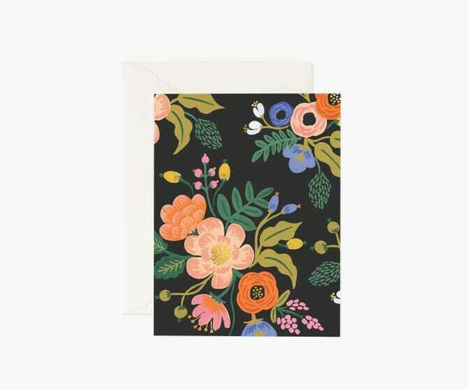 LIVELY FLORAL BLACK CARD LIVELY FLORAL BLACK CARD