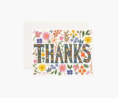 FLORAL THANKS CARD