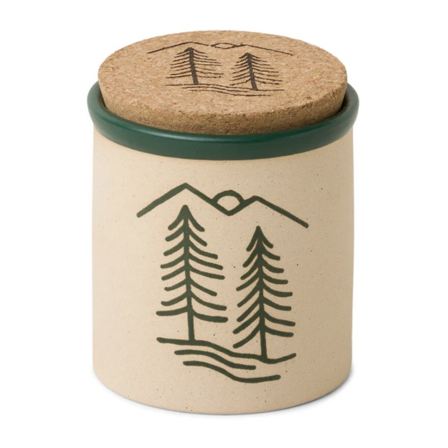 CYPRESS + FIR DARK GREEN CERAMIC CANDLE