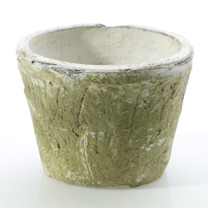 ANTIQUE WHITE POT: SMALL WIDE