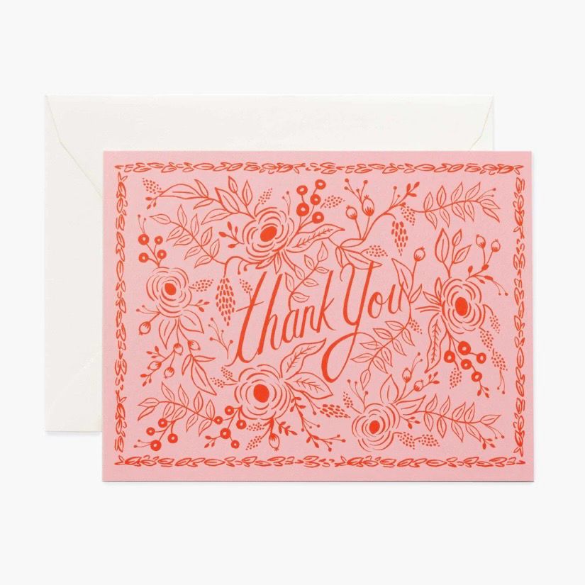ROSE THANK YOU CARD