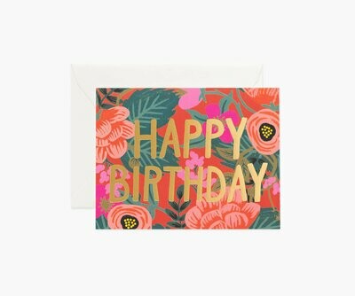 POPPY BIRTHDAY CARD