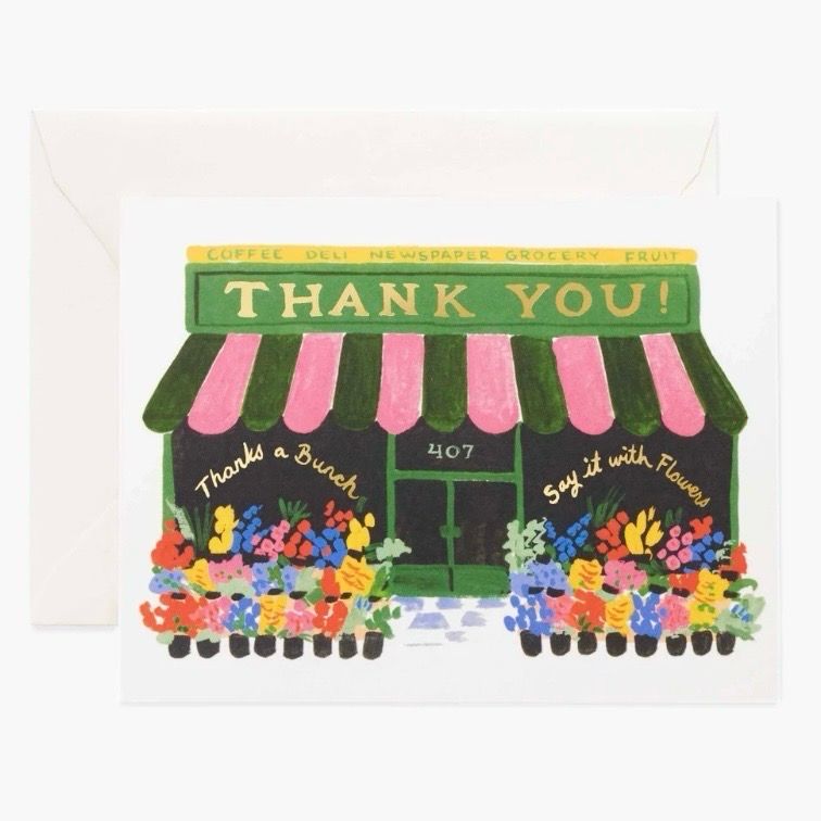FLOWER SHOP THANK YOU CARD