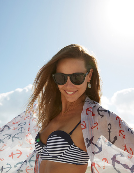 Red White &amp; Blue Anchor Scarf