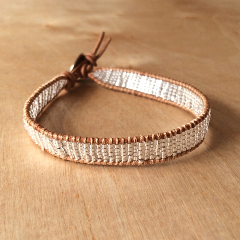 Silver Moon Miyuki Seed Bracelet