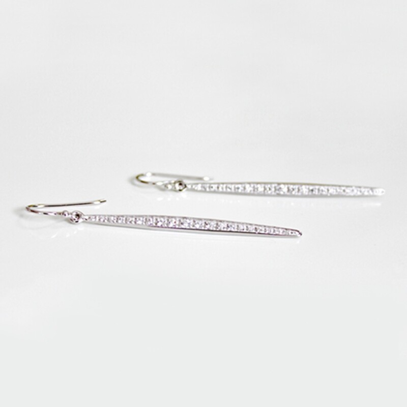 Silver Earrings Ray of Light Sterling