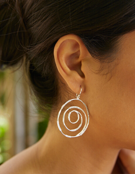 Sterling Silver Spiral Earrings