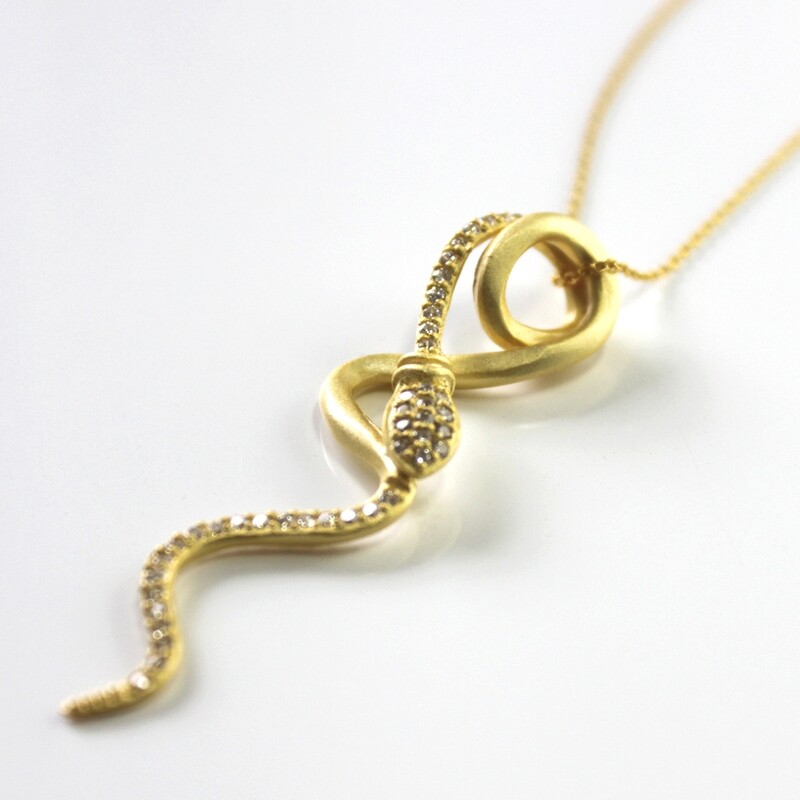 Vermeil Serpent Necklace