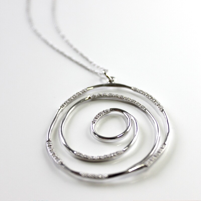 Sterling Silver Spiral Necklace