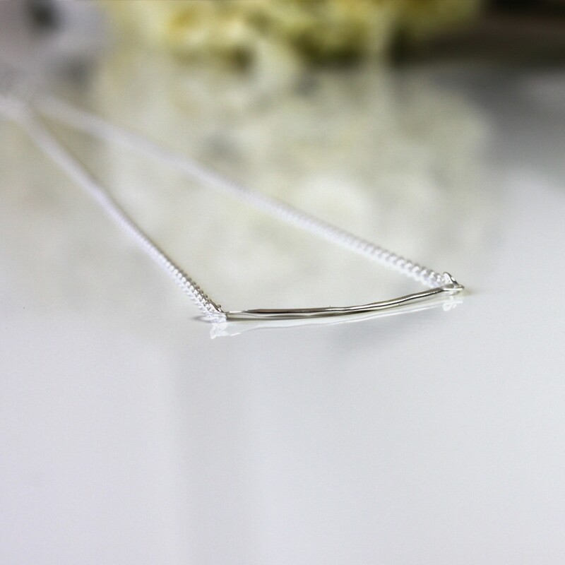 Sterling Silver Raise The Bar Necklace