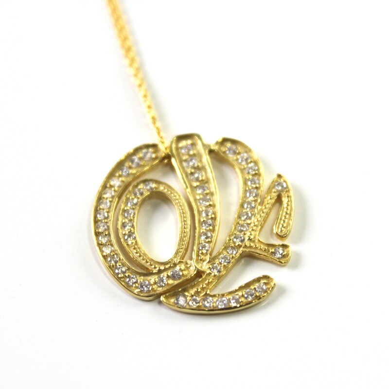 Vermeil Love Typography Necklace