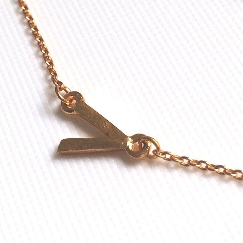 Vermeil “V” Is For Vegan Necklace