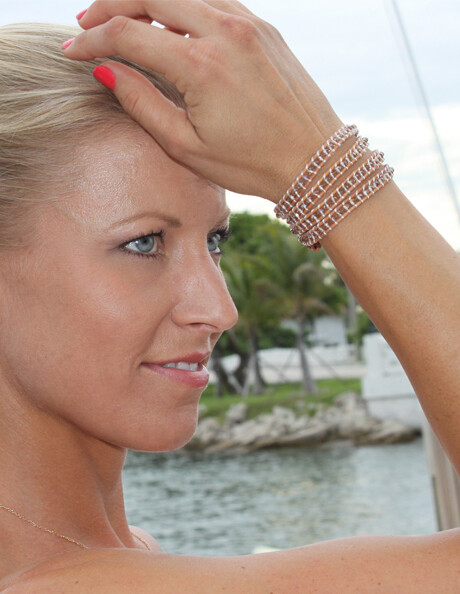 Iridescent Crystal Bead Wrap Bracelet