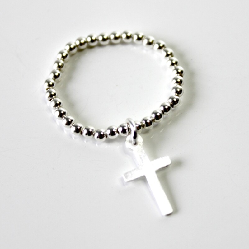 Sterling Silver Faith Stretch Ring