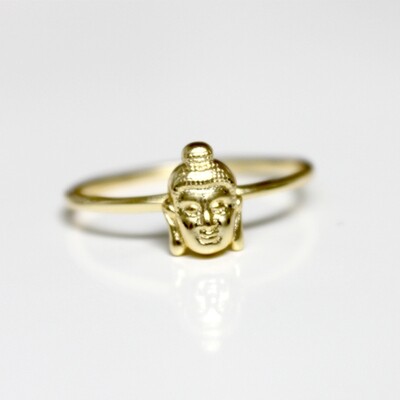 Vermeil Buddha Ring Size 6