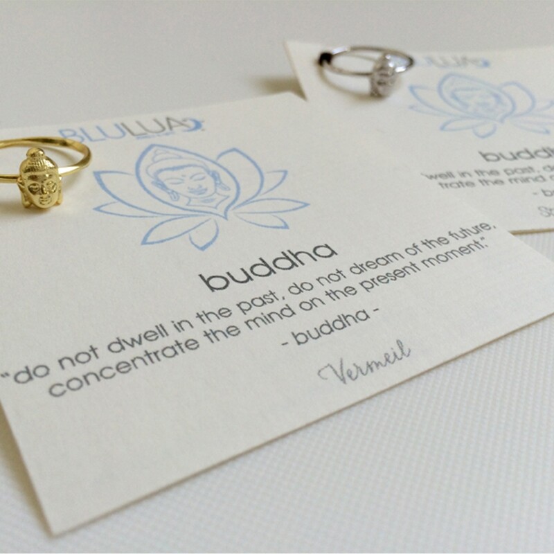 Vermeil Buddha Ring Size 6