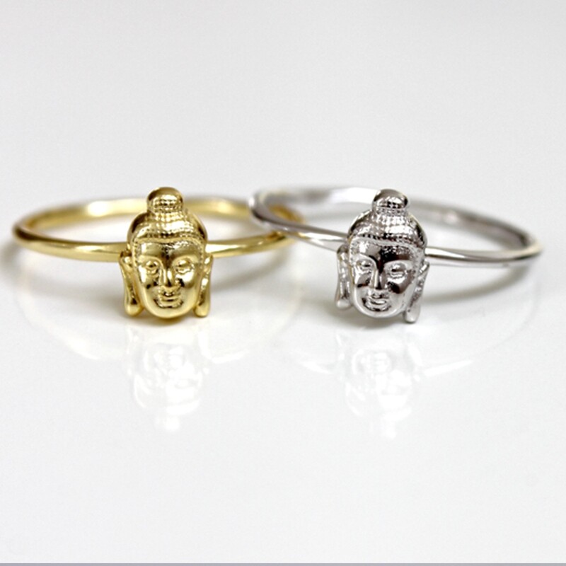 Sterling Silver Buddha Ring Size 6