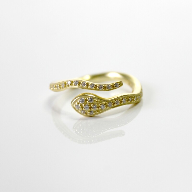 Vermeil Serpent Ring Size 6