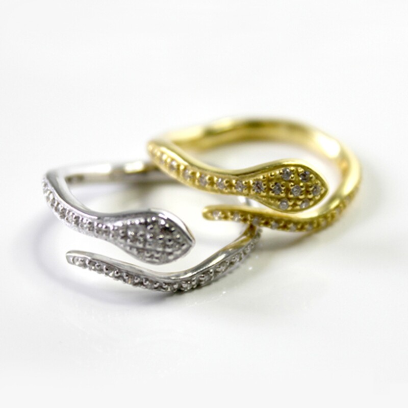 Sterling Silver Serpent Ring Size 6