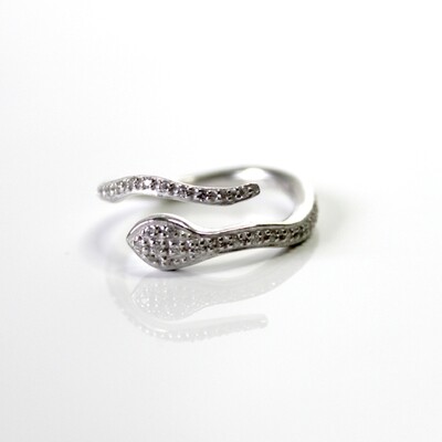 Sterling Silver Serpent Ring Size 6