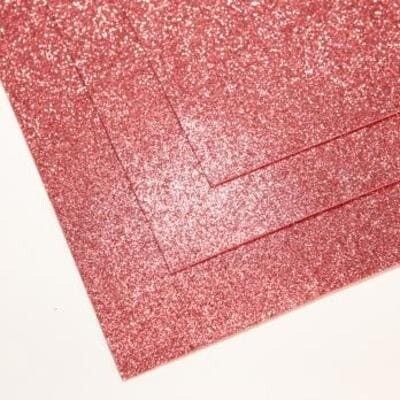 Фоамиран глиттерный 60х70 см толщина 1,5 мм (Теплый розовый)
