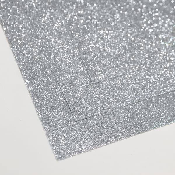 Фоамиран глиттерный 60х70 см толщина 1,5 мм (Темное серебро
