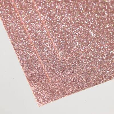 Фоамиран глиттерный 60х70 см толщина 1,5 мм (Розовый кварц)