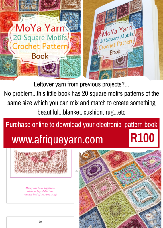 MoYa Yarn 20 Square Motifs Crochet Pattern Ebook