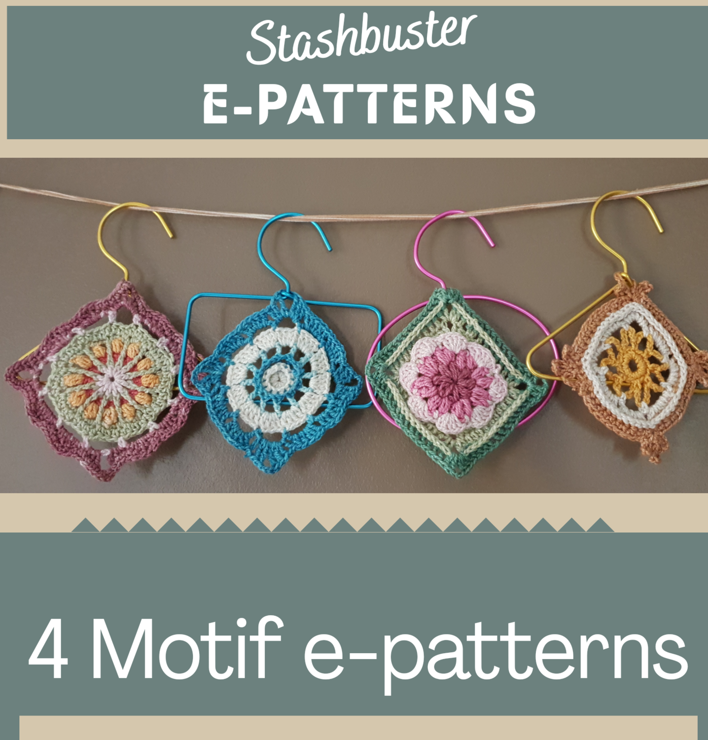 4 Motif E-Pattern Book - Crochet Stash Buster Competition