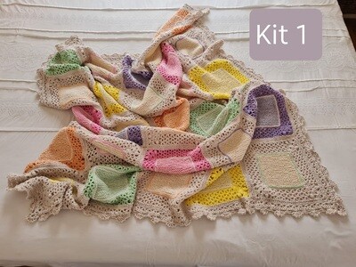 Cadre Knit & Crochet Throw KITS designed by Annamarie Esterhuizen