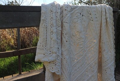 Phoenix Blanket Crochet kit designed by Hooked on Sunshine