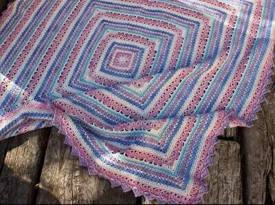 Briar Rose Blanket Crochet kit designed by Hooked on Sunshine