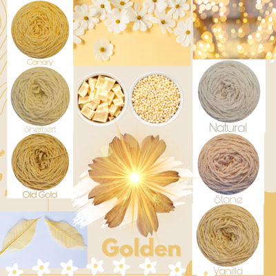 GOLDEN - ​Double Knit Cotton Palette Yarn Packs