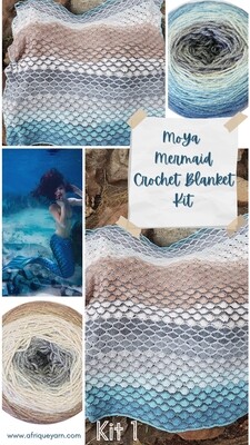 MoYa Mermaid Crochet Blanket Kit