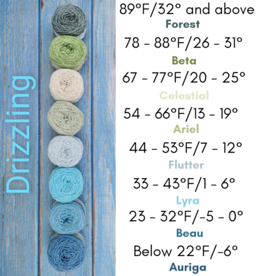 Temperature Blanket Kit - Shimmer 50% Cotton & 50% Bamboo
