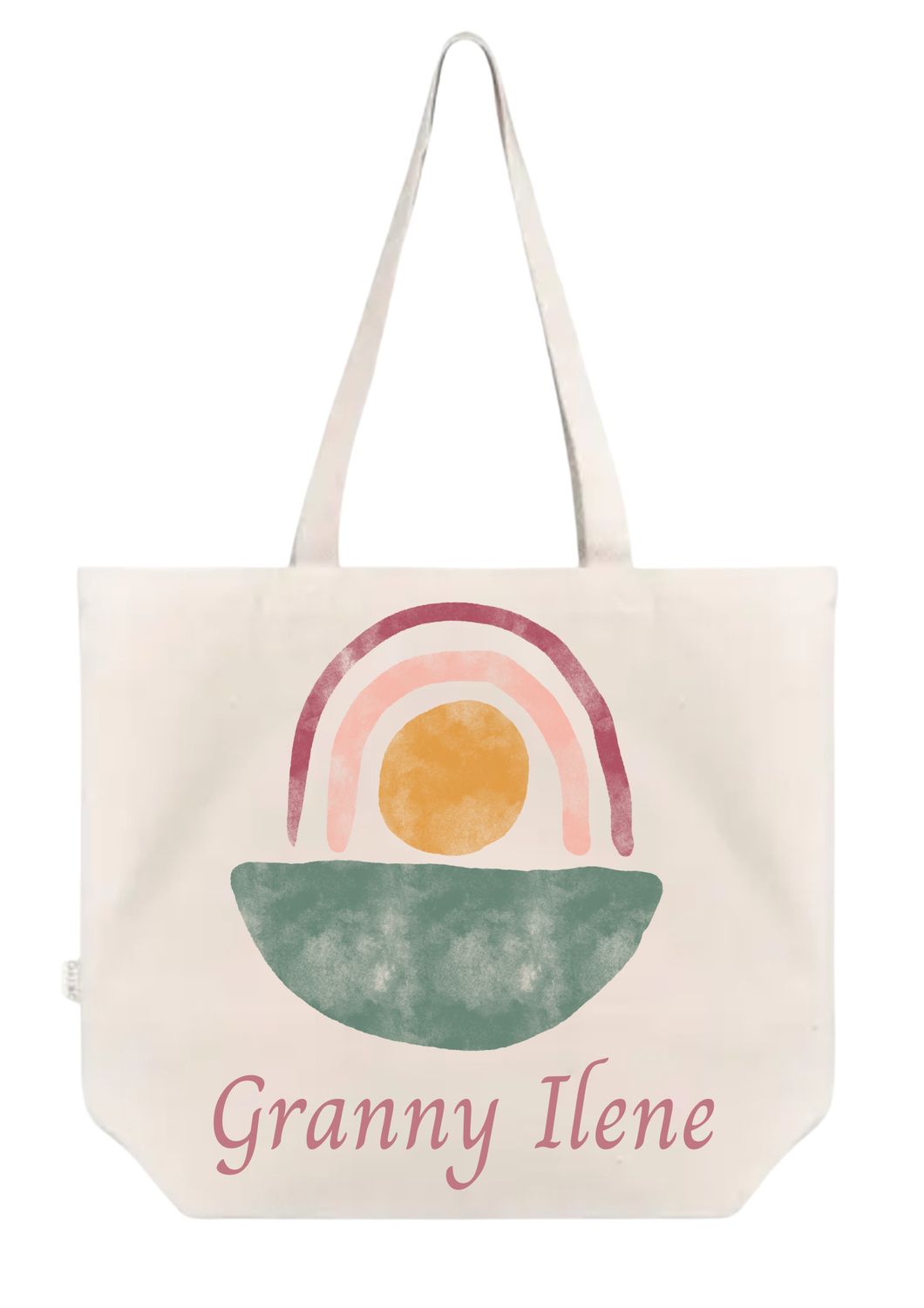 Sunrise Meadow Personalised Cotton Canvas Tote Bag