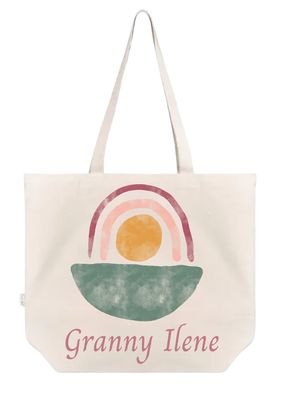 Sunrise Meadow Personalised Cotton Canvas Tote Bag