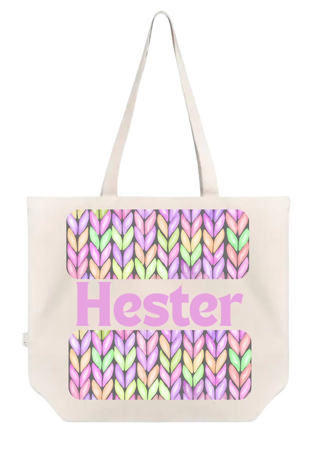 Plain &amp; Purl Personalised Cotton Canvas Tote Bag