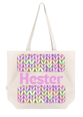 Plain &amp; Purl Personalised Cotton Canvas Tote Bag